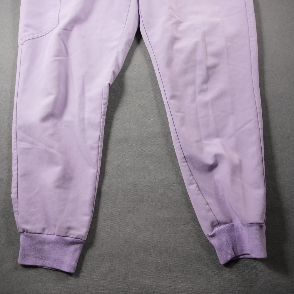 FIGS Zamorra Jogger Women Scrub Pants L Work Medical Purple Yelllow Drawstring - Picture 9 of 13